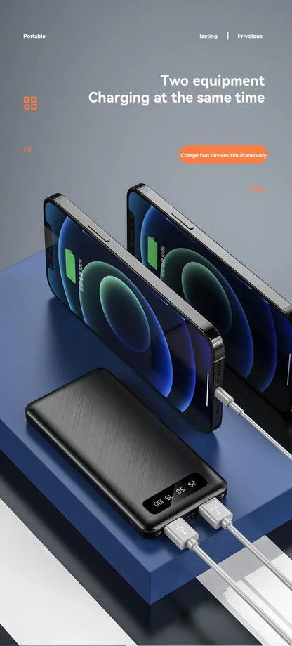 500000mAh 120W Power Bank Super Fast Charging Battery High Capacity Digital Display Power Bank For iPhone Samsung Huawei