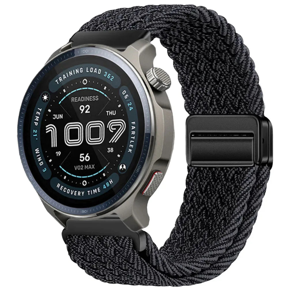 Watch Strap For Huami Amazfit Balance 2 Band GTR 4 2 2E GTR3 Pro/GTS 4/3/2 mini/Bip 3 6 U S Braided Magnetic Bracelet