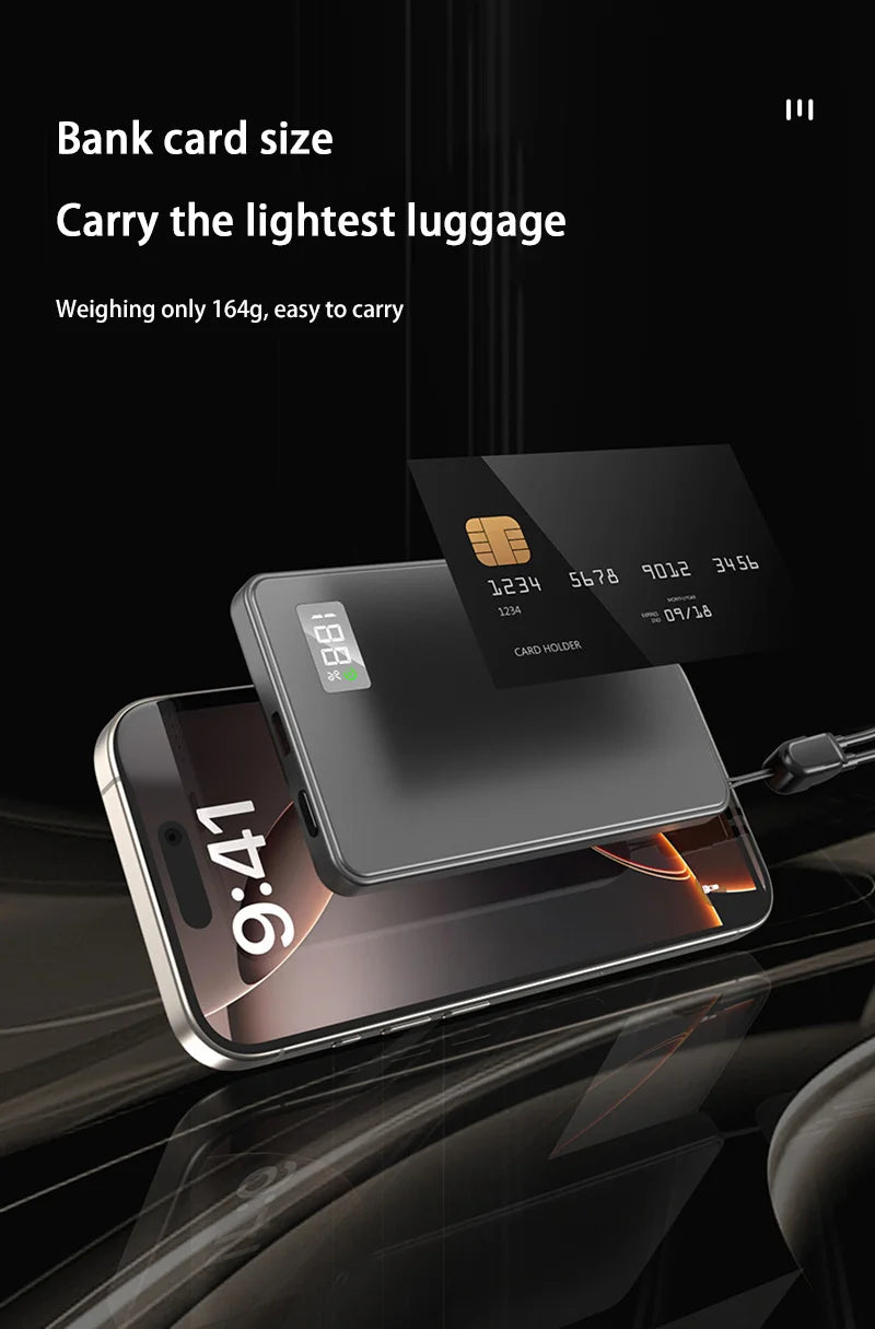 500000mAh Magnetic Power Bank Portable Wireless PD22.5W Fast Charging External Battery for Magsafe For iPhone Samsung