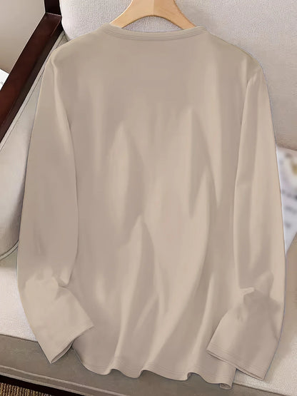 Women's T-shirt Slim Women Long-sleeved for Female Thin White Tops Woman Tees Shirt