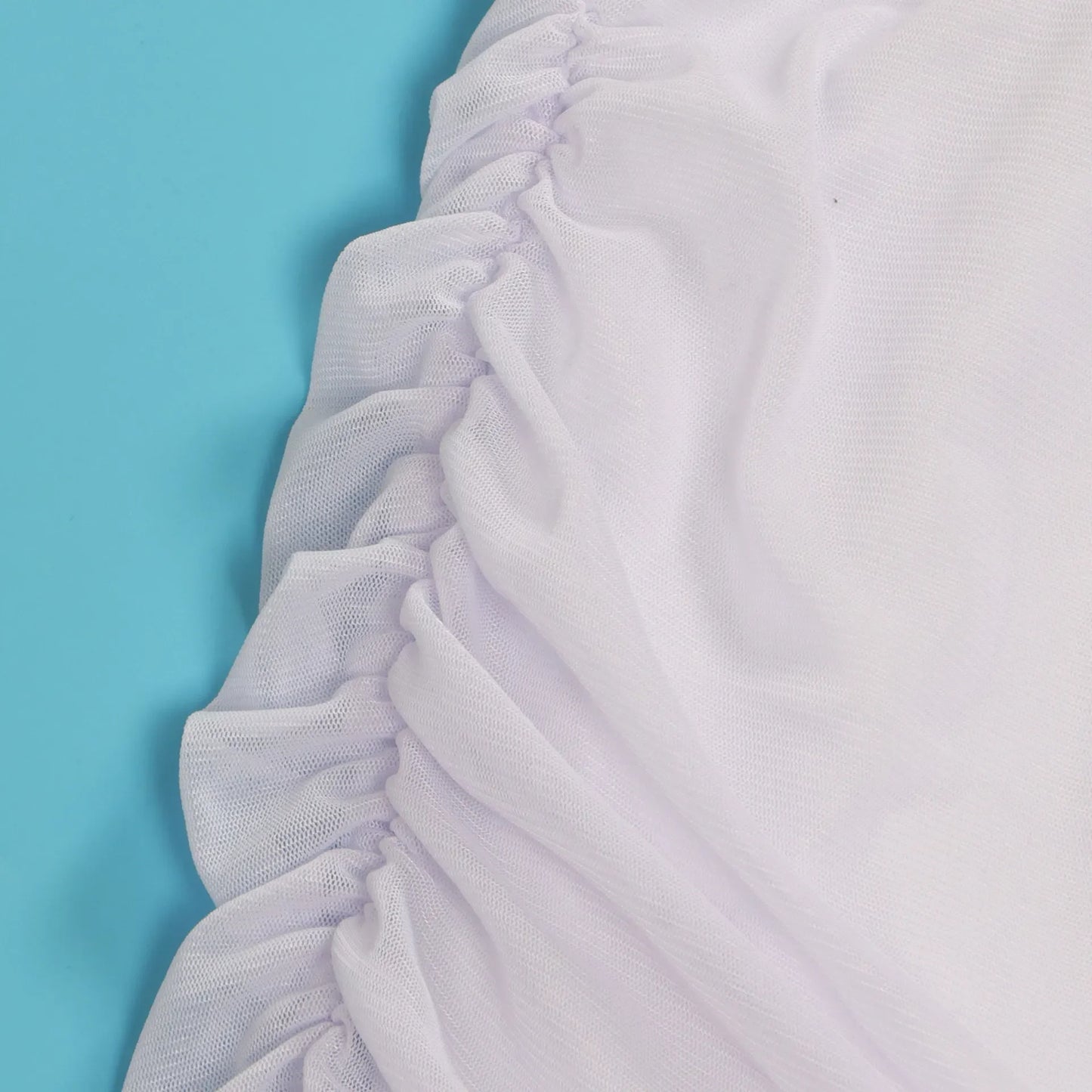 Slimming Mesh Splice Bum Covering Visibility Elastic Off-Shoulder 2-Piece Set European And American Style