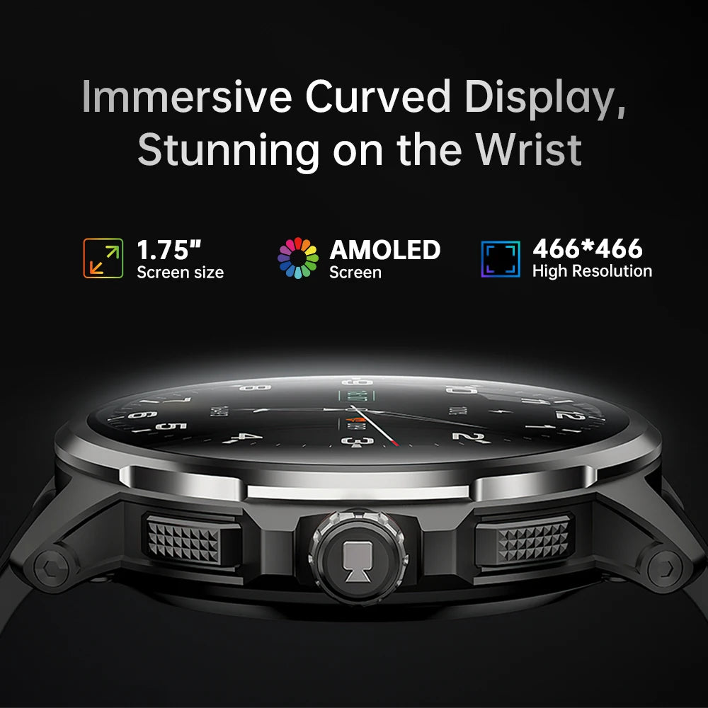 KUMI Watch X3 Pro Android 4G WiFi Smartwatch, 1.75" AMOLED, GPS, 200MP Camera, 32GB, Waterproof, Fitness Tracking Smart Watch