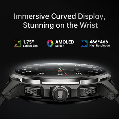 KUMI Watch X3 Pro Android 4G WiFi Smartwatch, 1.75" AMOLED, GPS, 200MP Camera, 32GB, Waterproof, Fitness Tracking Smart Watch