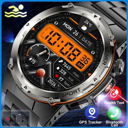 GPS Smart Watches 2025 New For Xiaomi IOS Military Smartwatch Men 3ATM Waterproof 100+ Sport Modes Built-in NFC BT Call Watches