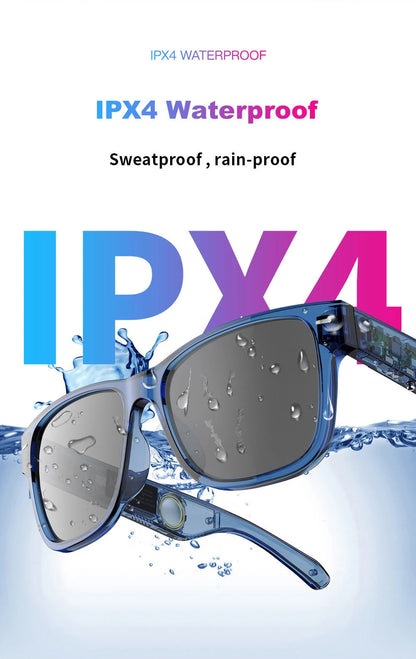 KUMI Meta V1 Smart Glasses IPX4 Waterproof Bluetooth glasses Bluetooth Call 5.0 listen to the music last for about 8 hours Blue