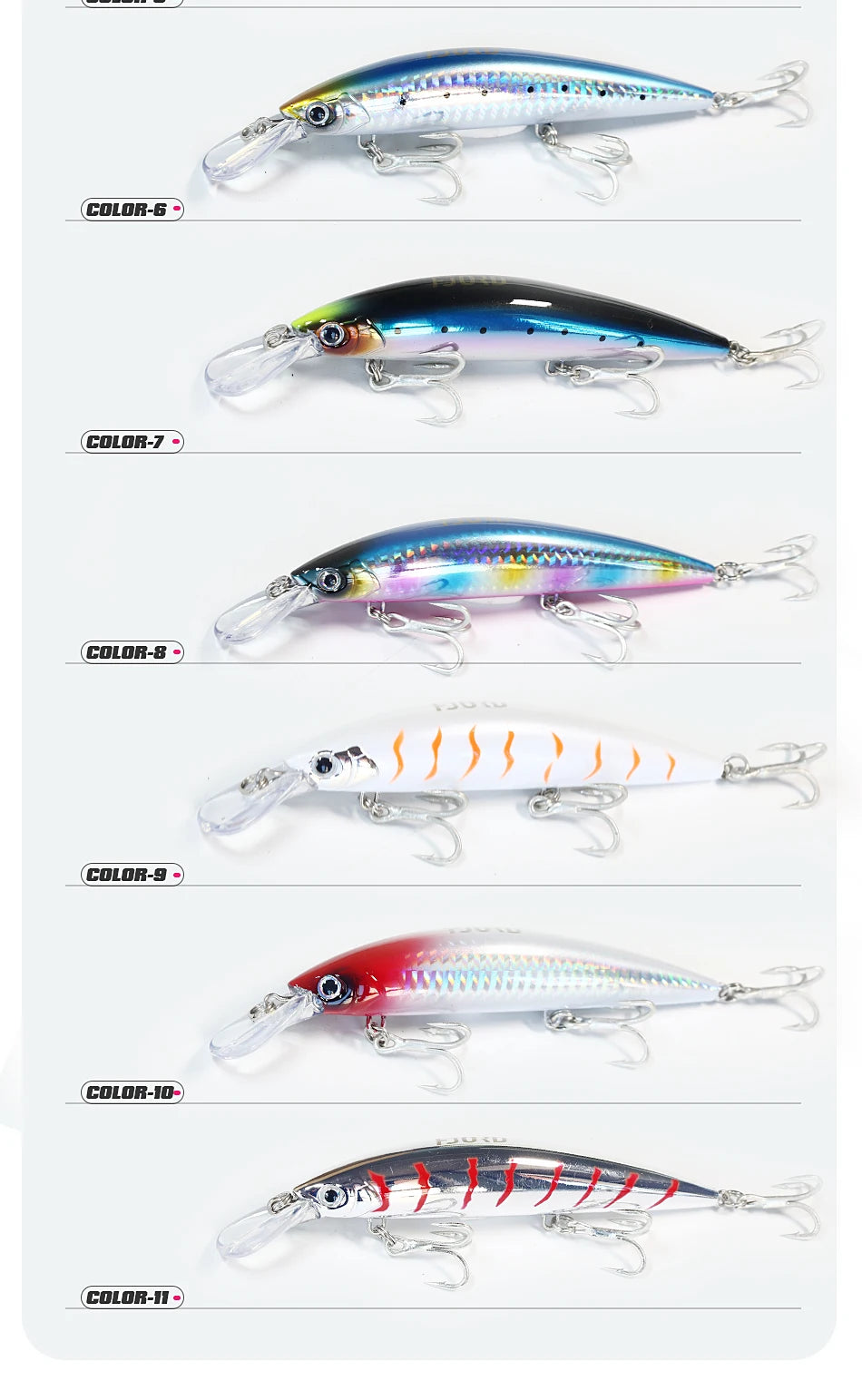 Sinking Minnow Fishing Lures Saltwater Freshwater Long Casting Sea Artificial Bait Jerkbait