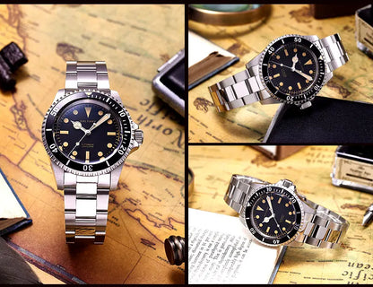 Baltany Men Automatic Watch 39mm Mechaical Wristwatch Sapphire Diver 20ATM Waterproof C3 Luminous NH38 Ceramic Bezel
