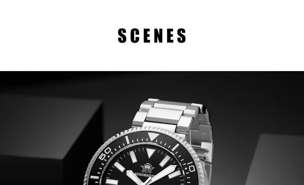 ADDIESDIVE Men's Diver's Watches 1000m Sapphire Glass Super Luminous Calendar NH35A Automatic Mechanical Wristwatch Luxury Watch