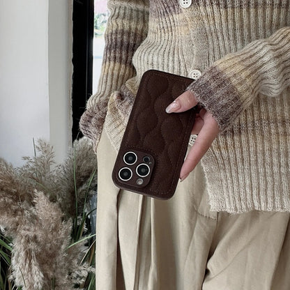 Retro Brown Water Ripple The Puffer Shockproof Protective Phone Cover Case for iPhone 17 16 15 14 13 12 11 Pro Max 17Air