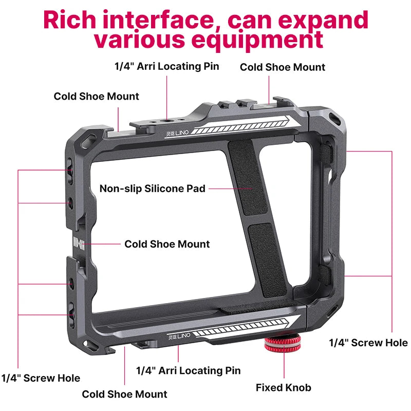 Phone Case Video Vlog Rig Handle For 5.4'' to 6.7'' iPhone X 11 12 13 14 Pro Max Android Phone Photography