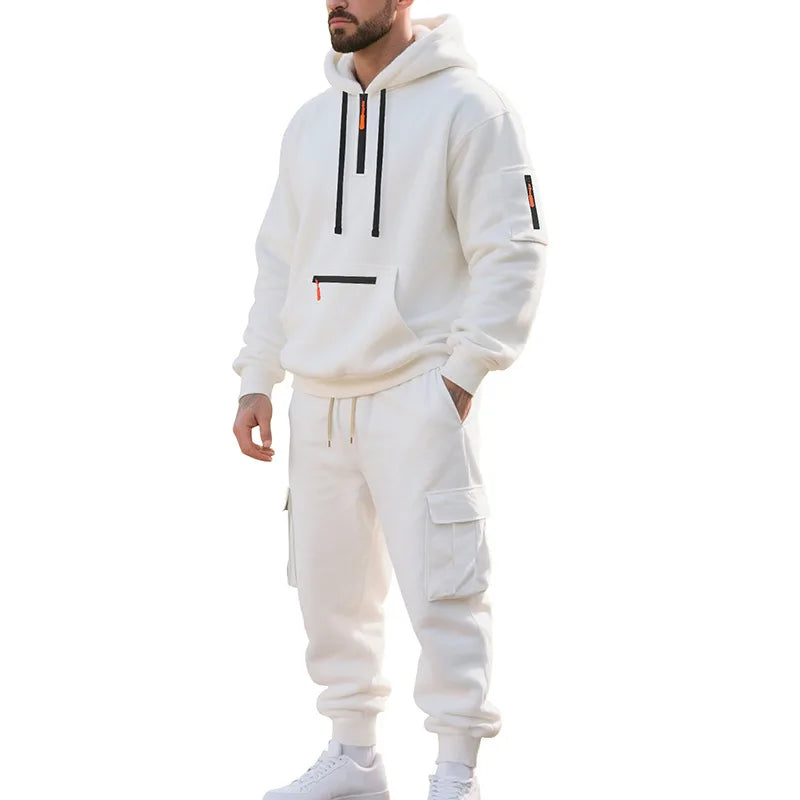 Men's Tracksuits 2 Piece Long Sleeve Athletic Full Zip Sweatsuits Jogging Suit Set Casual Outdoor Streetwear Sport Tracksuit Set