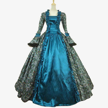 Renaissance 18th Century Baroque Rococo Dresses Victorian Masquerade Gowns Historical Theater Clothing Halloween Christmas