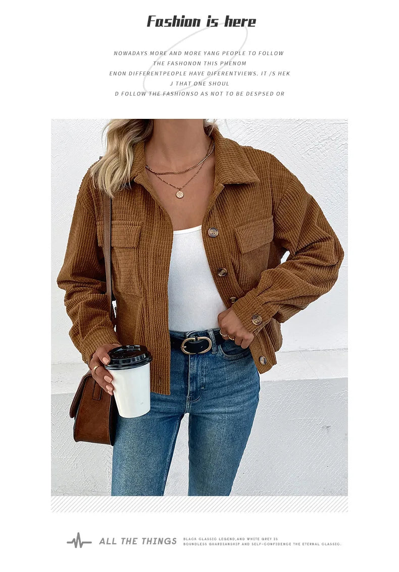 Coats Women Coat Turn Down Collar Full Sleeve Work Y2k Streetwear Elegant Splice Casual Loose Open Stith Autumn Winter 2025