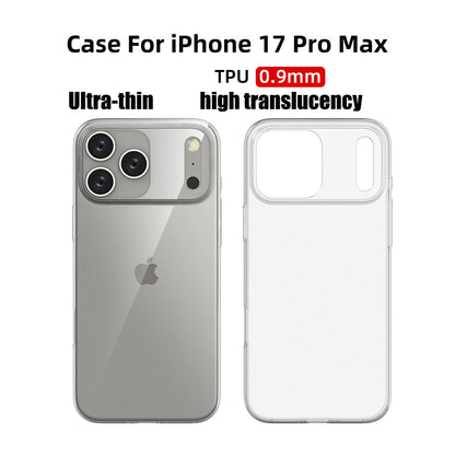 Ultra thin 0.9mm Case For iphone 17 pro max 17 air 16 16e Does not affect wireless charging highly transparent TPU soft cover