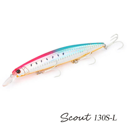 Sinking Minnow Fishing Lure SCOUT 130mm 24g Long Casting Seabass Flounder Artificial Large Sea Fishing Hard Baits