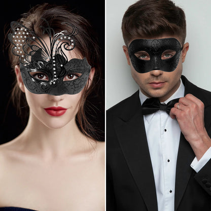 Masquerade Ball Mask Venetian Metal Mask Mystery Fashion Carnival Mask Halloween Party Costume Ball Mask