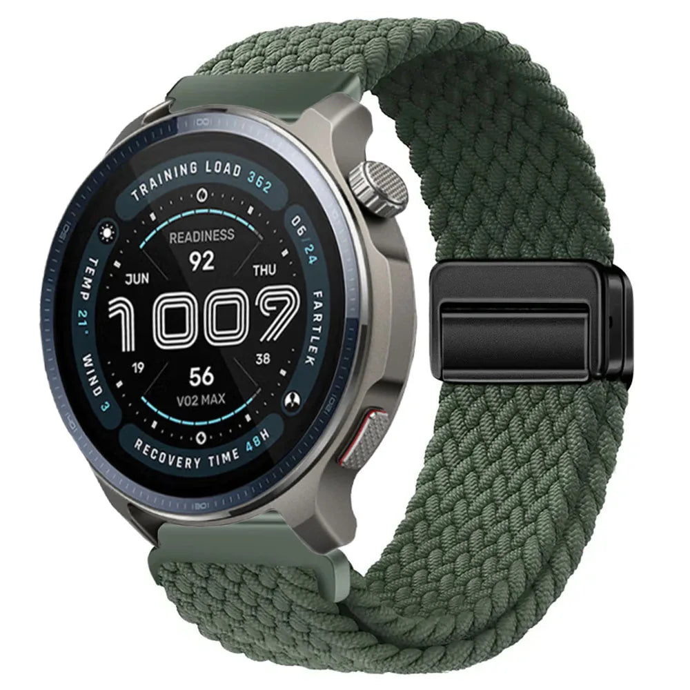 Watch Strap For Huami Amazfit Balance 2 Band GTR 4 2 2E GTR3 Pro/GTS 4/3/2 mini/Bip 3 6 U S Braided Magnetic Bracelet