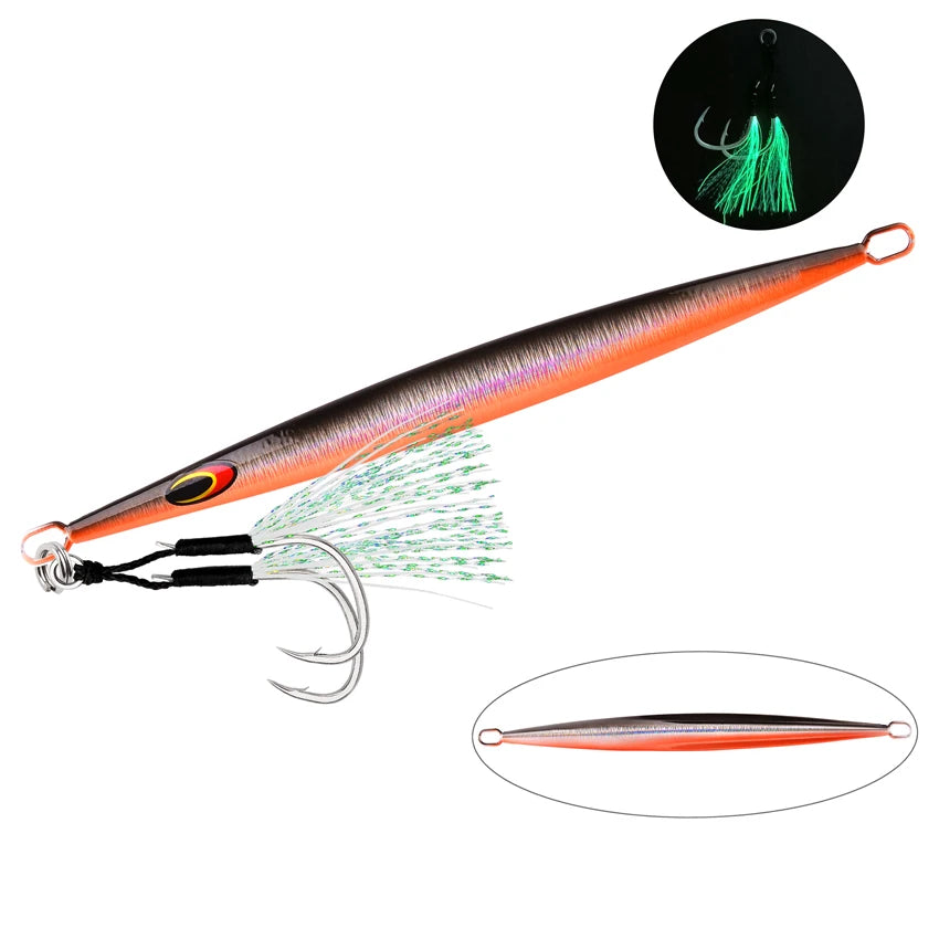 Metal Sea Fishing Jig Lure 200g 160g 100g 80g Switch Fast Sinking Metal Jig Jigging Bait