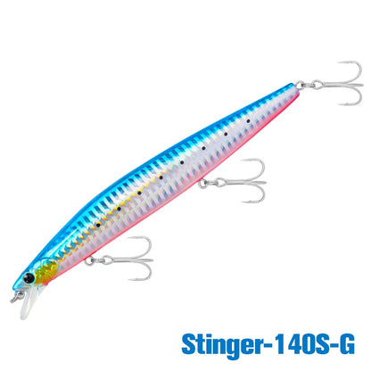 Minnow Sea Fishing Lure STINIGER 140mm 26g Piston Weight Ultra Long Casting Seabass Inshore Hard Baits
