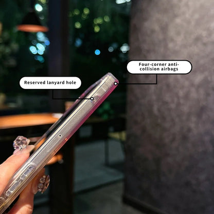 Gradient color design is fashionable and Glacier patterned 17Pro 17Air For iphone 17 pro max case ，reen Blue