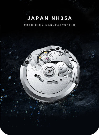 New CADISEN BGW9 Strong Glow Business Watch Diving Men's Automatic Watches Men Mechanical Wristwatch 200m Waterproof  Japan NH35