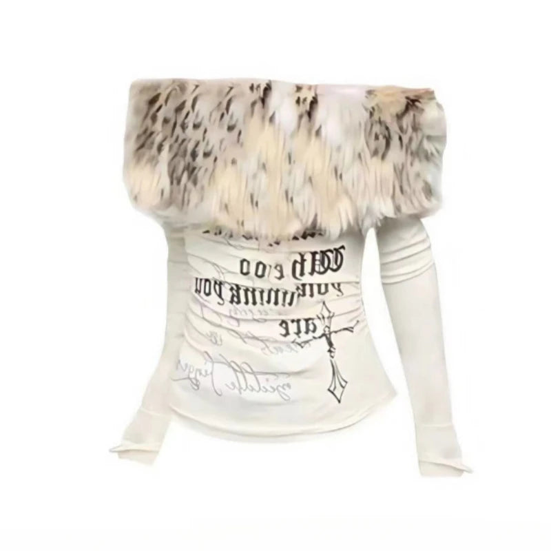 Coquette Slash Neck T-Shirt Women Hot Girl Tee Tops Design 2000s Aesthetic Vintage Old Money