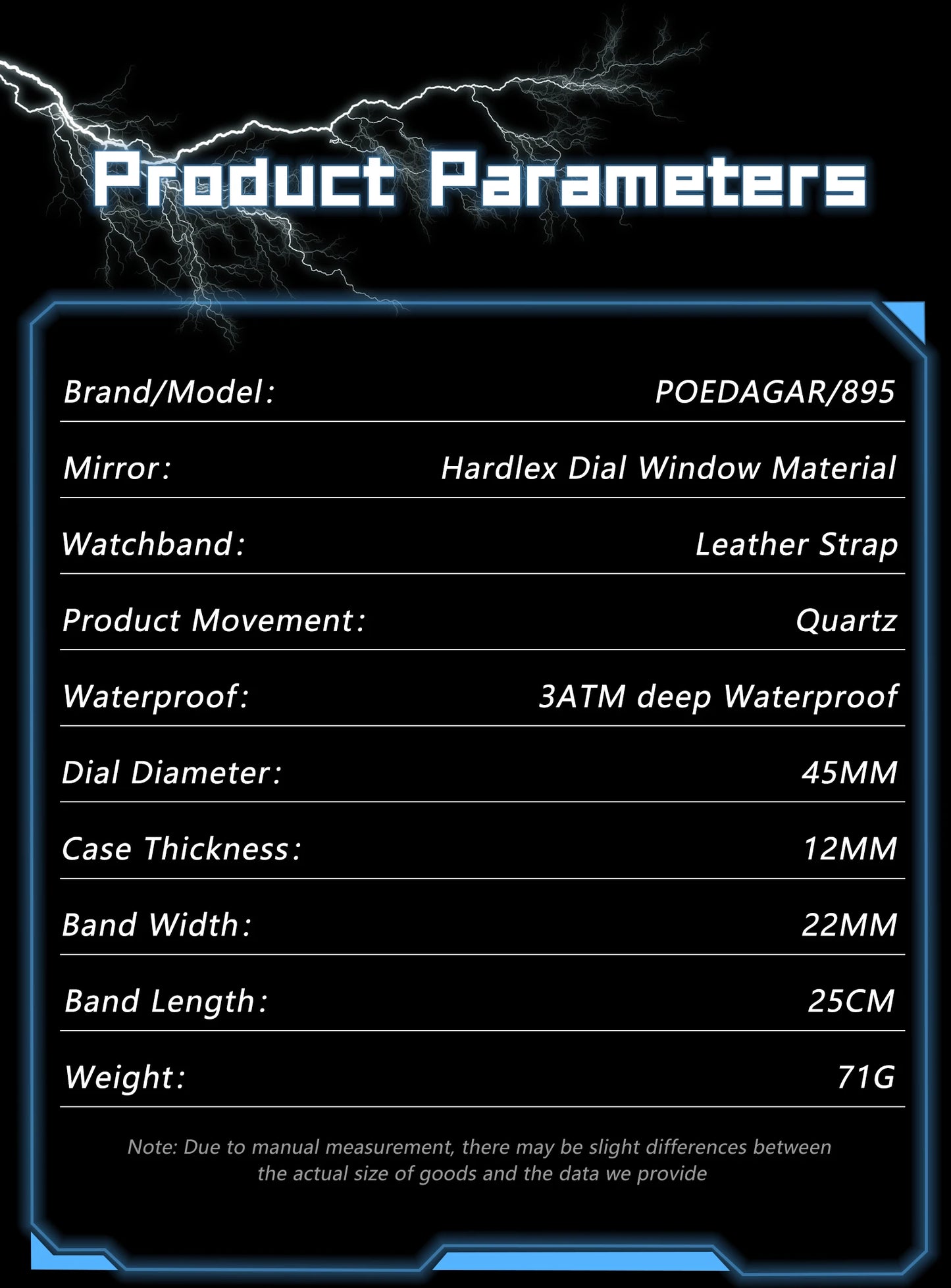 POEDAGAR Original Man Wristwatch Top Luxury Waterproof Luminous Date Week Watch For Men Quartz Sport Leather Men's Watches Reloj