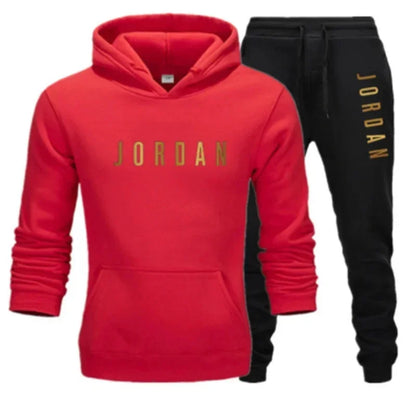 Conjunto de moletom forrado 2025  oferta de primavera de la temporada, Sudadera con capucha forrada de lana, conjunto informal, sudadera superior de manga la