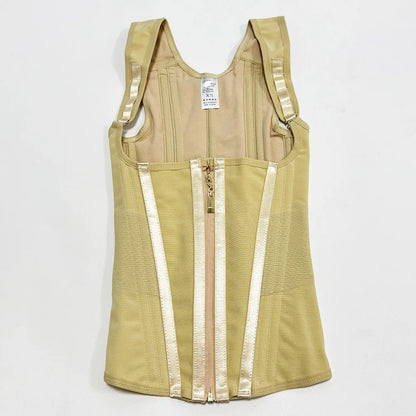 Body Shaper Shapewear Women Vest Tops Double Compression Waist Trainer Corset Adjustable Zipper and Hook-eyes