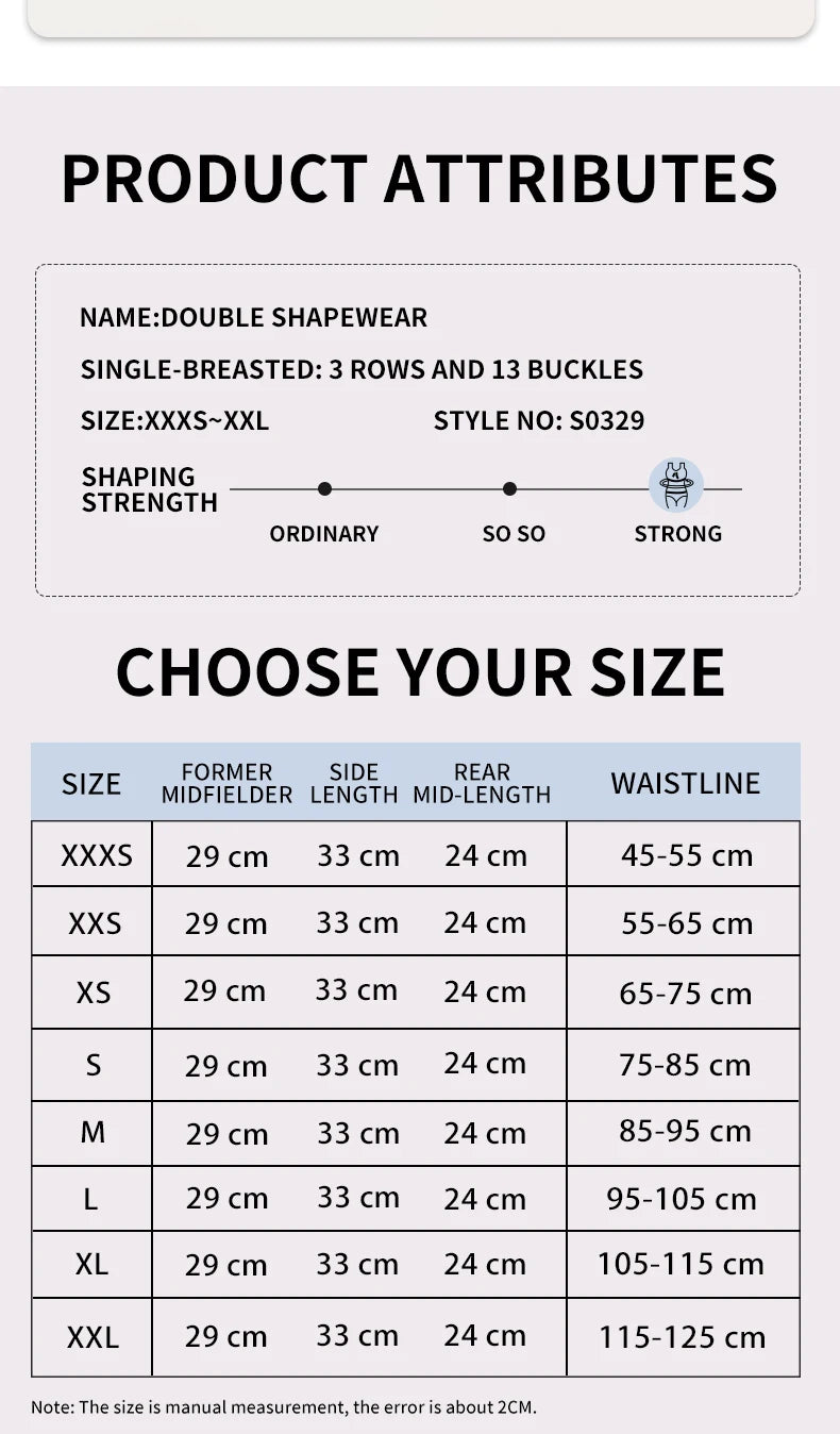 U-shaped Waist Trainer Corset Women Buttoned Shapers Breast Lifted Waist Trainer Steel Bone Slimming Women's Shapewear