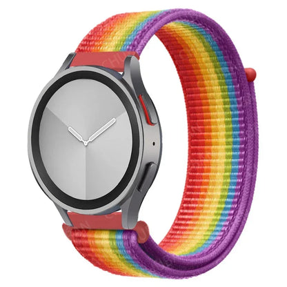 Nylon loop Band For Samsung Galaxy Watch 7 FE 6/5/pro/4/Classic/active 2 40-44mm 20mm/22mm sport bracelet huawei gt 2/e/3 strap