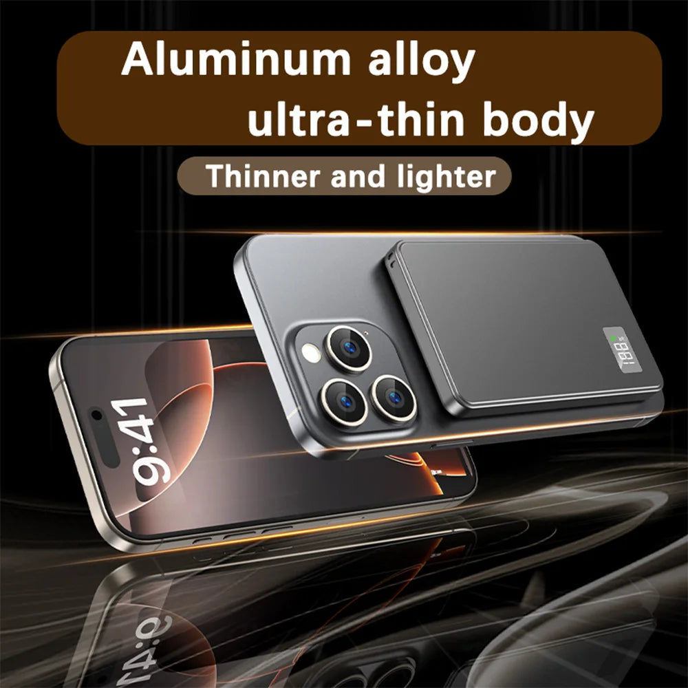 500000mAh Magnetic Power Bank Portable Wireless PD22.5W Fast Charging External Battery for Magsafe For iPhone Samsung