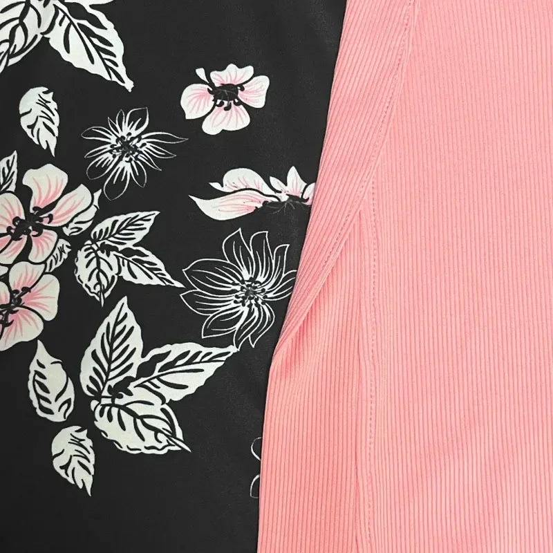 Long Sleeved New Printed Fake Two-piece Set Casual Fashion Temperament T-shirt Long Sleeved Cardigan