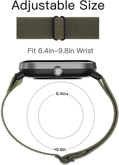 band For Amazfit GTS 4/2/2e/3/GTS2 Mini/GTR/4/3/Pro/GTR2/42mm/stratos Nylon Elastic Watch Bracelet Amazfit bip strap