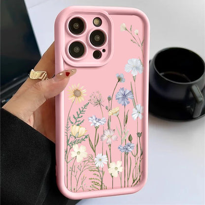 IPhone 17 16e 15 16 Pro Max 14 13 12 Pro Max 15 16 Plus Air 11 Case Flowers Pattern Shockproof Soft TPU Silicone Phone Cover