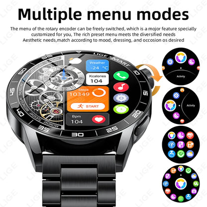 LIGE 2025 New Smartwatch Men For Android iOS Phone 1.38" HD Bluetooth Call Heart Rate Monitor Waterproof Sport Smart Watch Women