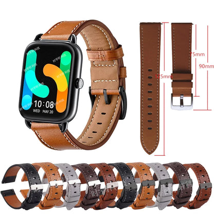 Strap For Amazfit Active/GTS 4 Mini/GTS 3/GTS 2/GTS 2E Leather Band Bracelet For Amazfit GTR 42mm/Mini Watchband Wristband