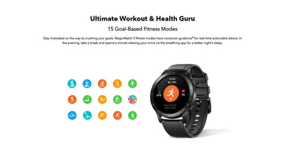 HONOR MagicWatch 2 Smart Watch1.39 Inch Bluetooth Blood Oxygen Monitoring Waterproof 14 Days Battery Life Sports Fitness Tracker