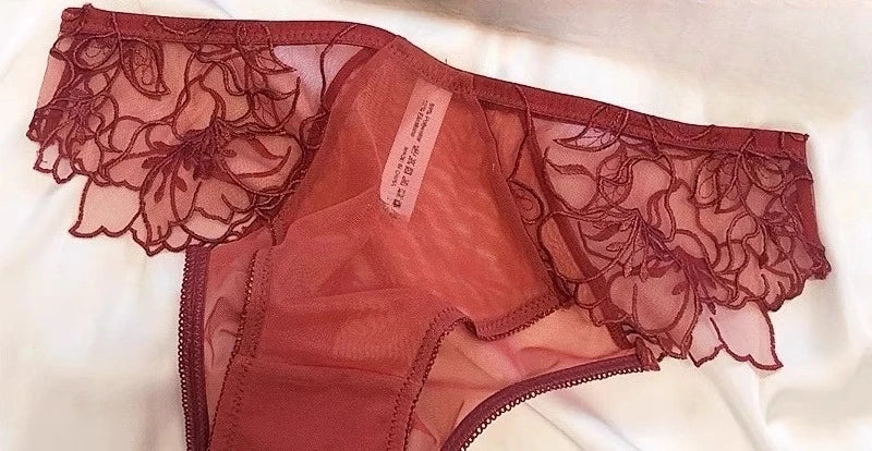 French Embroidery Lace Bralette Wireless Triangle Cup Bra for Women Elegant Lingerie Set Thin Straps Small Chest Cover MOYISU