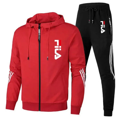 Spring/autumn Outdoor Zip-up Jacket + Sports Pants Jogging Set; Casual Basketball and Fitness Two-piece Set; High-end Fashionabl