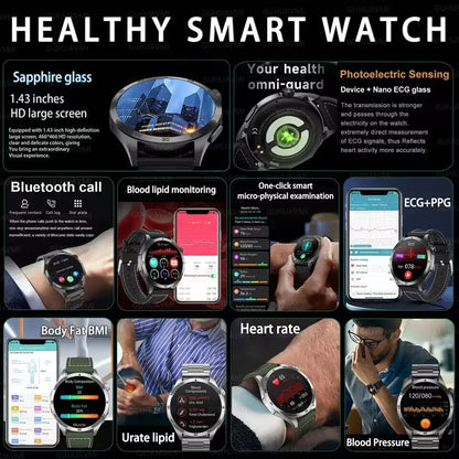 Huawei ECG+PPG Laser Treatment Health Smart Watch Three highs Clock Blood pressure Heart rate Men HD Call Bracelet