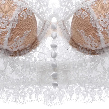 Women's Bra Panty Set Sexy Adult Lingerie Transparent Underwear Ultra-thin Lace Bra Anti-sagging Bra Summer French Pure Desire