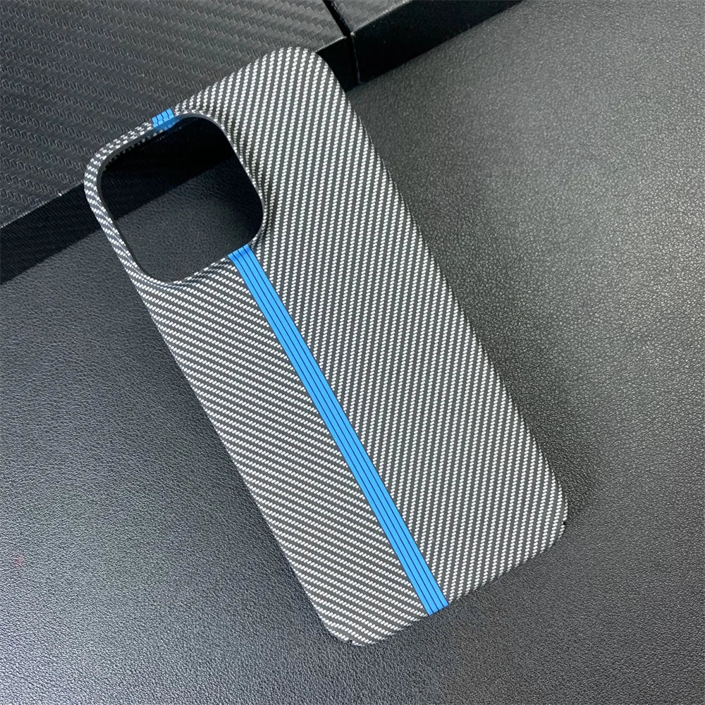 Luxury Contrast Carbon Fibre Pattern Matte Phone Case For iPhone 17 16 15 11 12 13 14 Pro Max Ultra Thin Hard Shockproof Cover