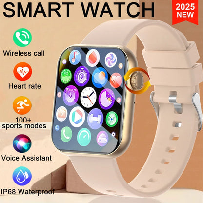 Smart Watch Full Touch Screen Bluetooth Call AI Voice Heart Rate Waterproof Watches Sports Bracelet Smartwatch Women