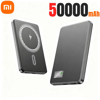 500000mAh Magnetic Power Bank Portable Wireless PD22.5W Fast Charging External Battery for Magsafe For iPhone Samsung