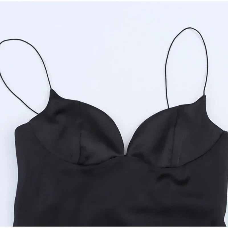 Party Solid Women Long Dresses Sexy A Line Backless Sleeveless Female Dress 2025 Summer Elegant Evening Satin Lady Robes