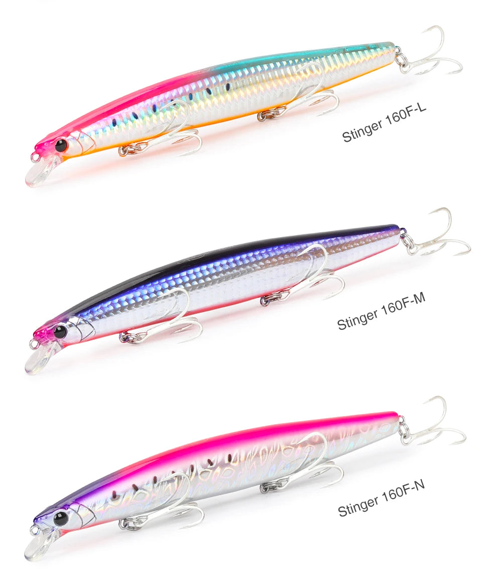 31g Floating Minnow STINGER 160F Saltwater Fishing Lure  Ultra-long Casting Hard Baits 500G Large Baits