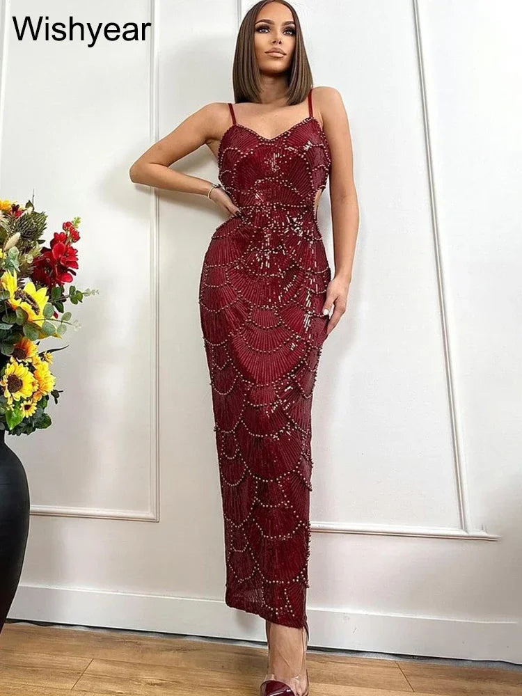 Long Dresses Women Elegant Celebrity Party Evening Wedding Bodycon Gowns