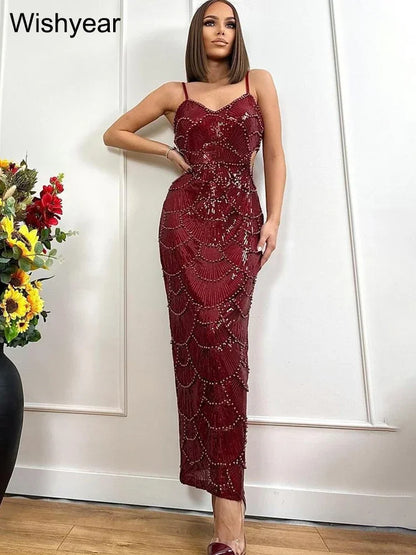 Long Dresses Women Elegant Celebrity Party Evening Wedding Bodycon Gowns