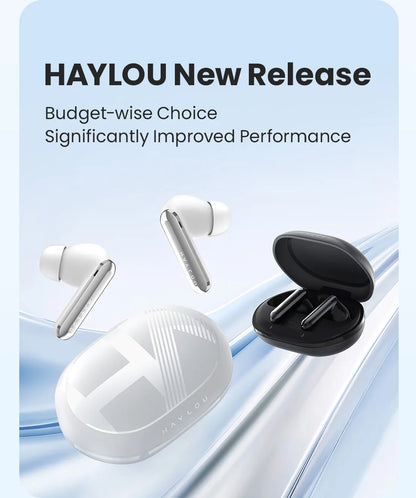 HAYLOU Mori Pro Bluetooth 5.4 Earphones Wireless  43dB Adaptive Noise Cancellation Earbuds 6 Mic Headphones 28H Battery Life